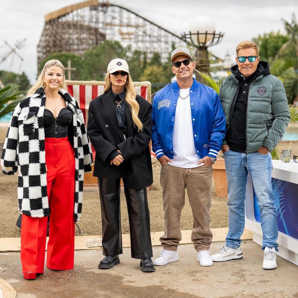 Die DSDS-Juroren Beatrice Egli, Loredana Zefi, Pietro Lombardi und Dieter Bohlen