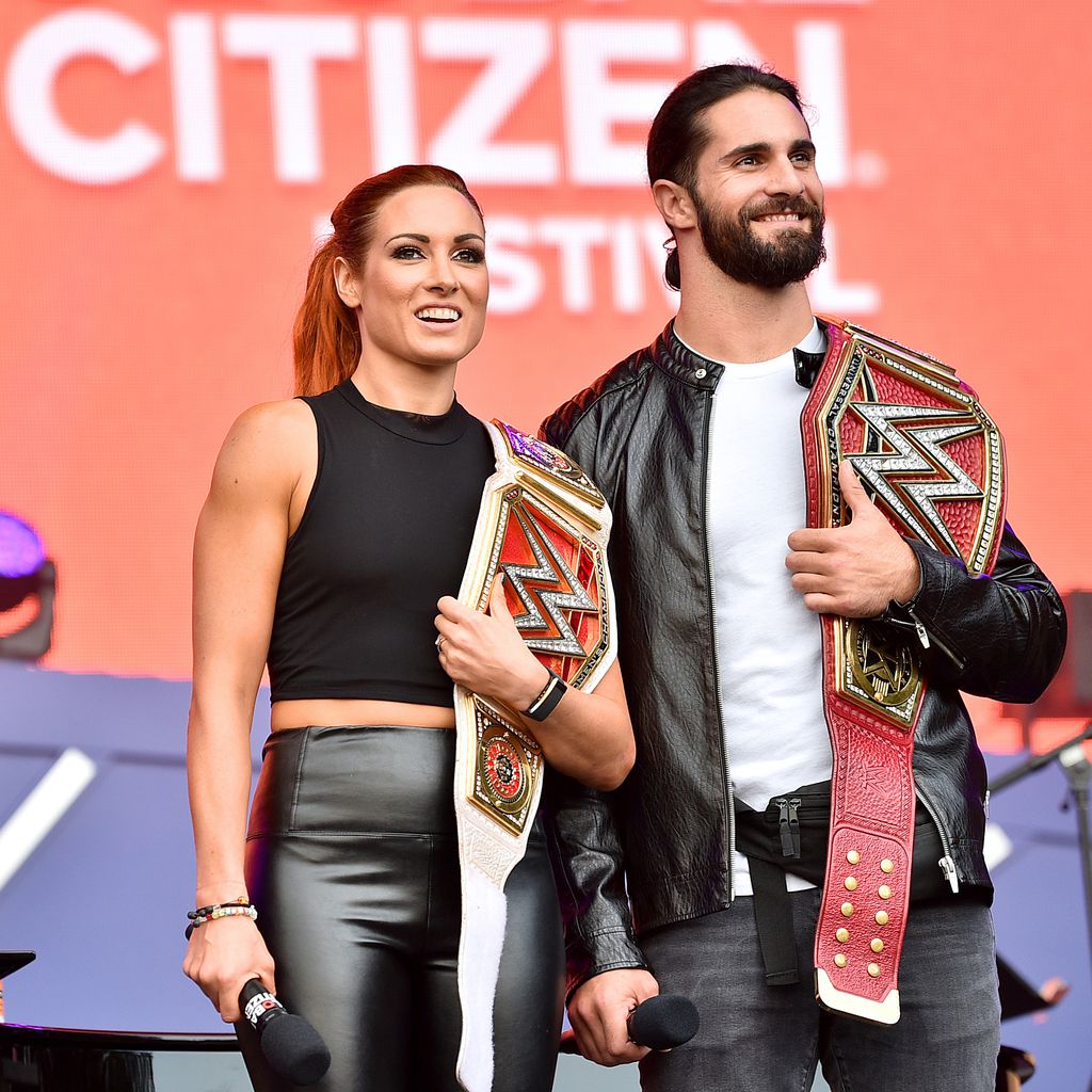 Becky Lynch und Seth Rollins im September 2019 in New York