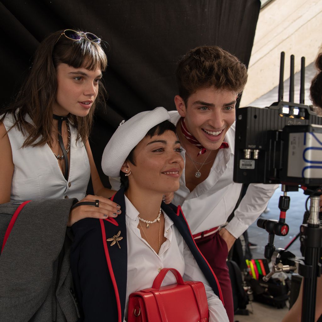 Behind-the-Scenes-Aufnahme von "Élite"