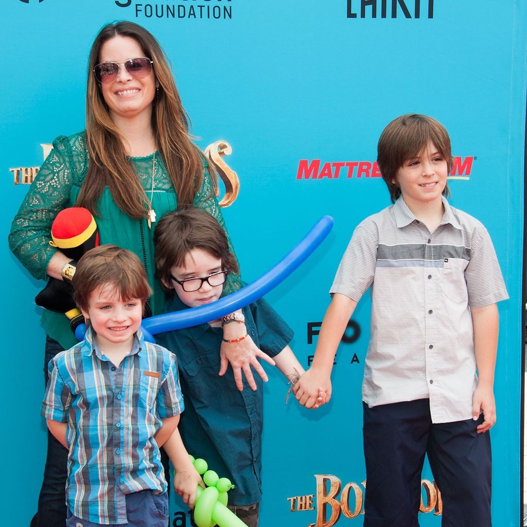 Holly Marie Combs mit ihren Söhnen bei der Premiere von "The Boxtrolls", 2014