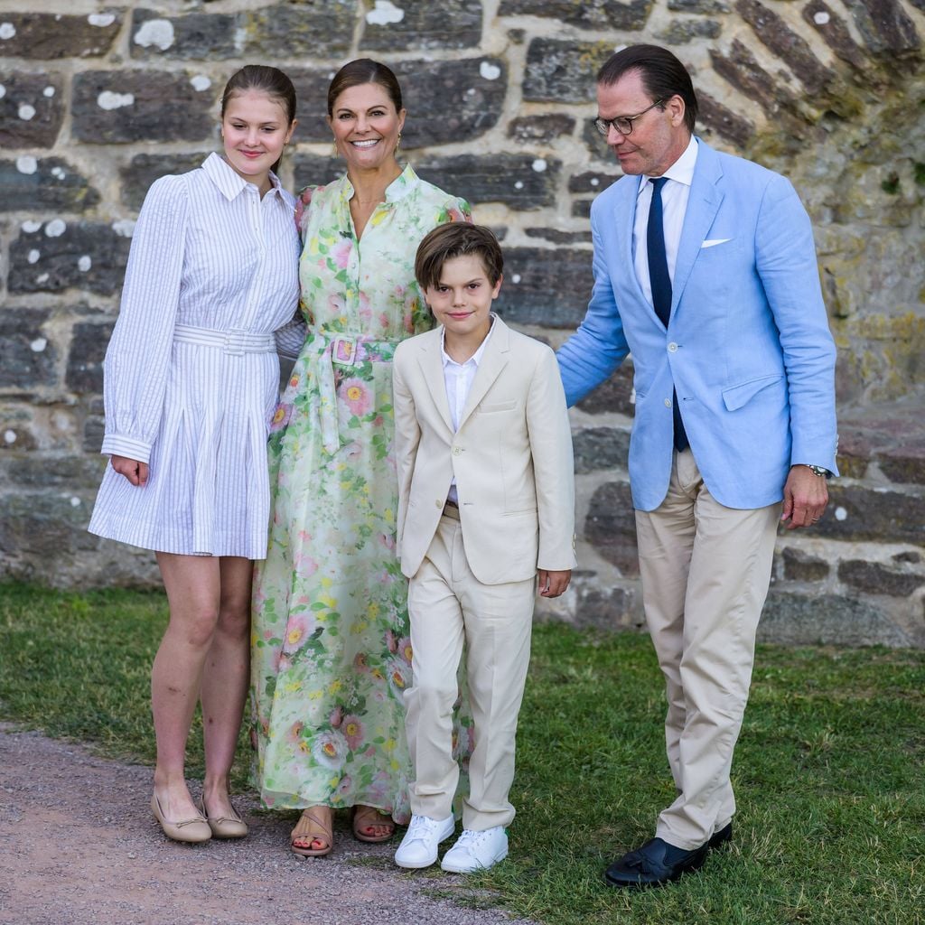 Bei der Verleihung des Victoriapreises in Borgholm: Prinzessin Estelle, Prinzessinn Victoria, Prinz Oscar und Prinz Daniel