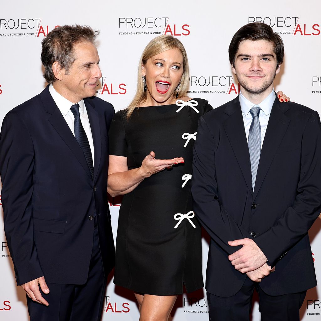 Ben Stiller und Christine Taylor mit ihrem Sohn Quinlin auf der Project ALS 25th Anniversary Gala