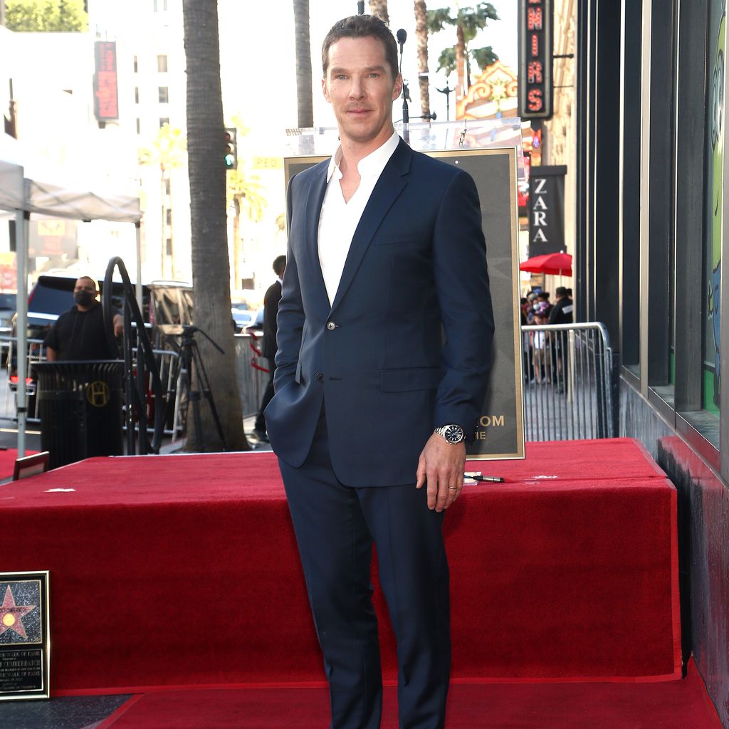 Benedict Cumberbatch mit seinem Stern auf dem Walk of Fame in Hollywood