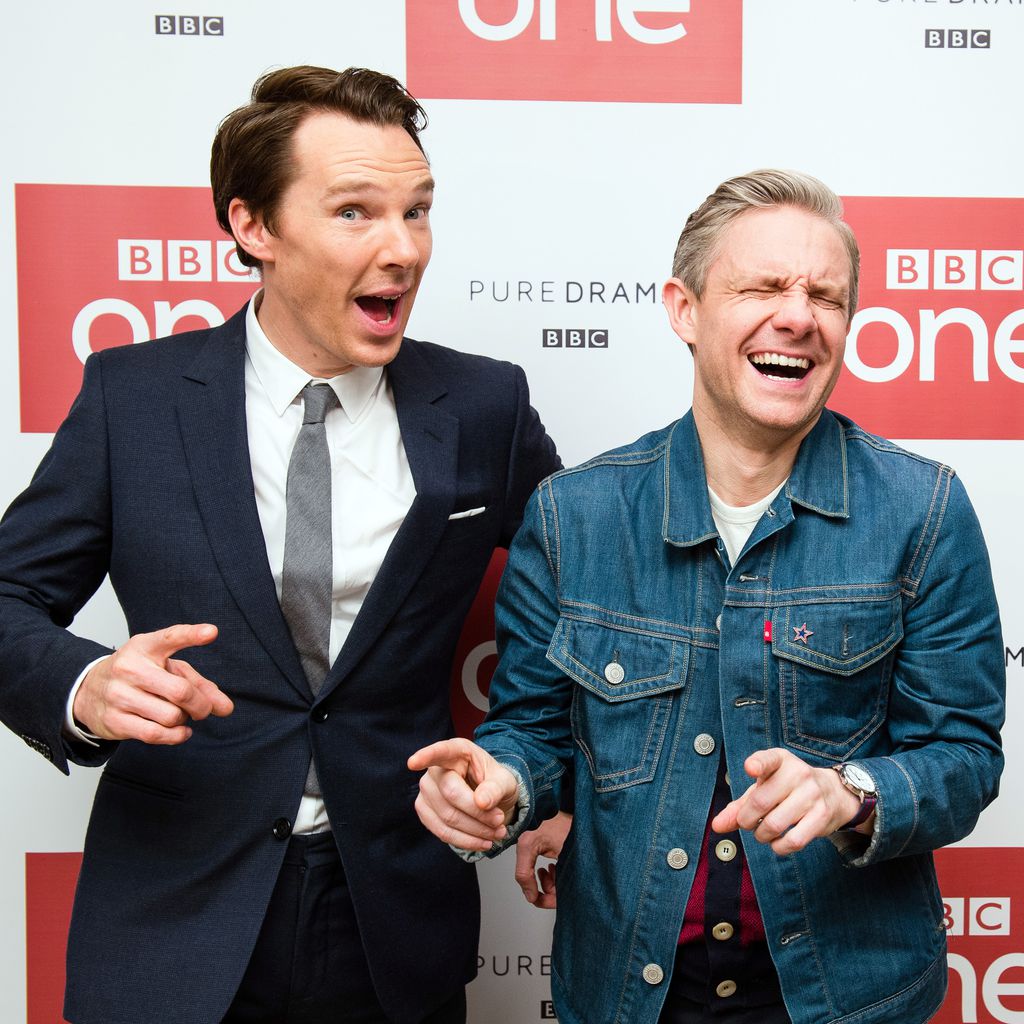 Benedict Cumberbatch und Martin Freeman 2016 in London