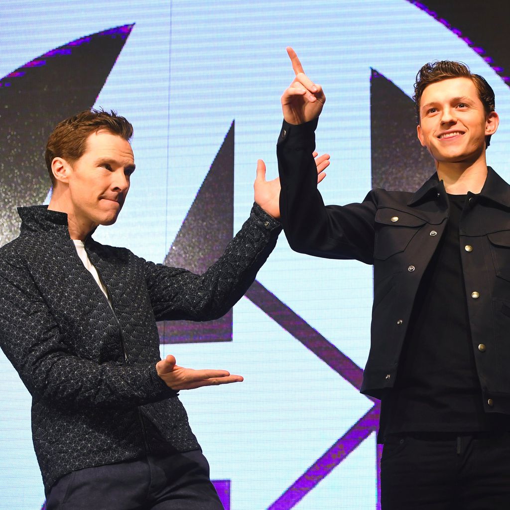Benedict Cumberbatch und Tom Holland bei der "Avengers: Infinity War" im April 2018