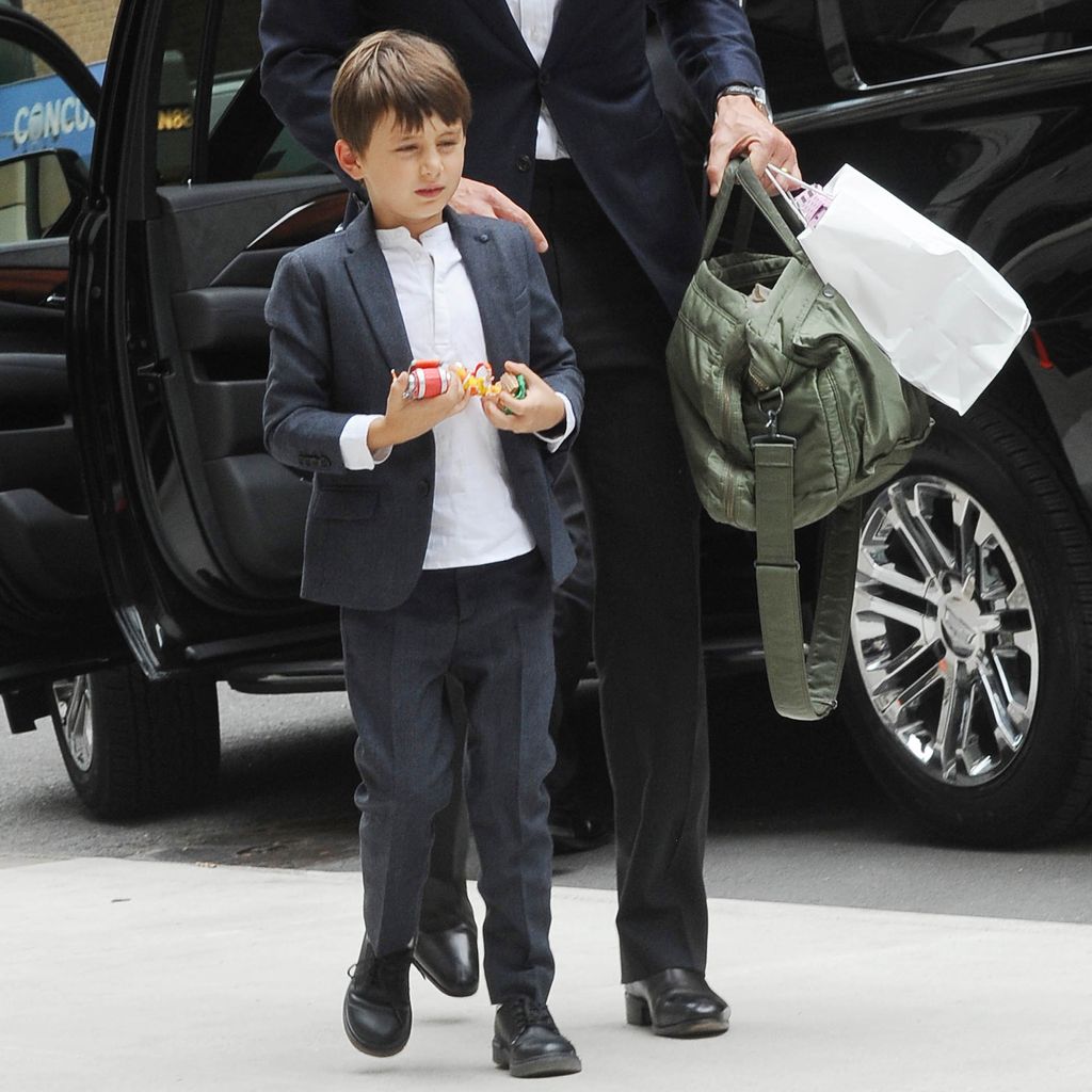 Benjamin Brady mit seinem Papa Tom Brady