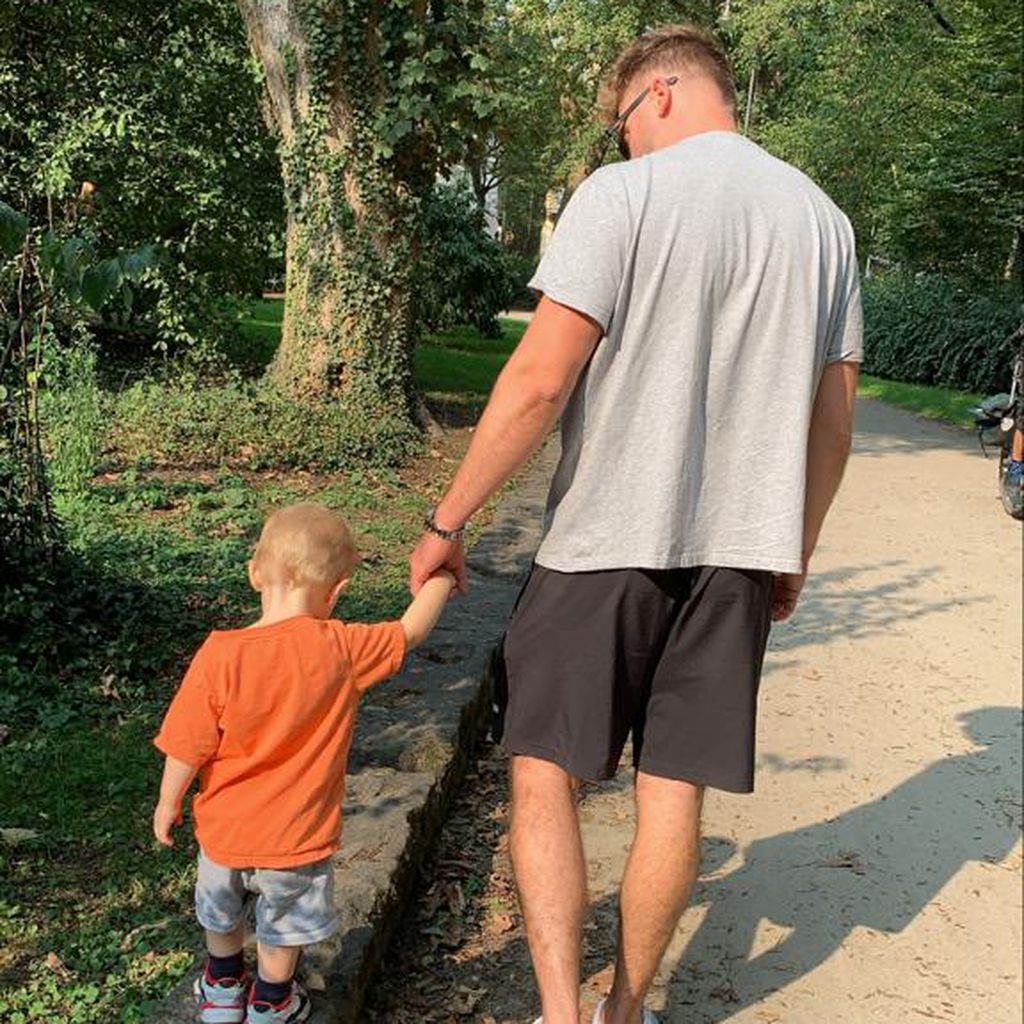 Schauspieler Benjamin Heinrich und sein Sohn