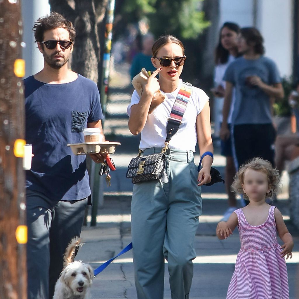 Benjamin Millepied und Natalie Portman mit ihrer Tochter Amalia, August 2019