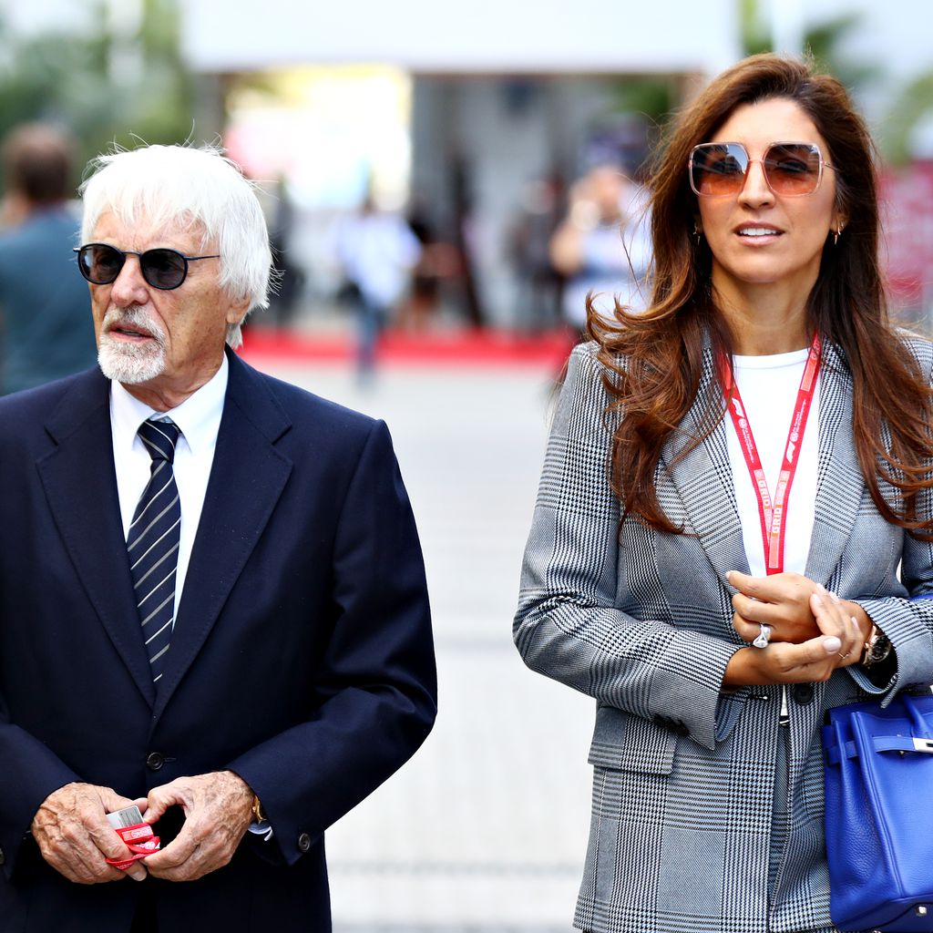 Bernie Ecclestone mit seiner Frau Fabiana in Sochi, 2019