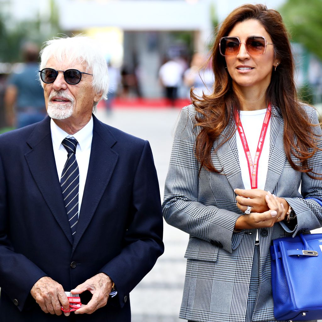 Bernie Ecclestone und seine Frau Fabiana Flosi in Sochi, 2019