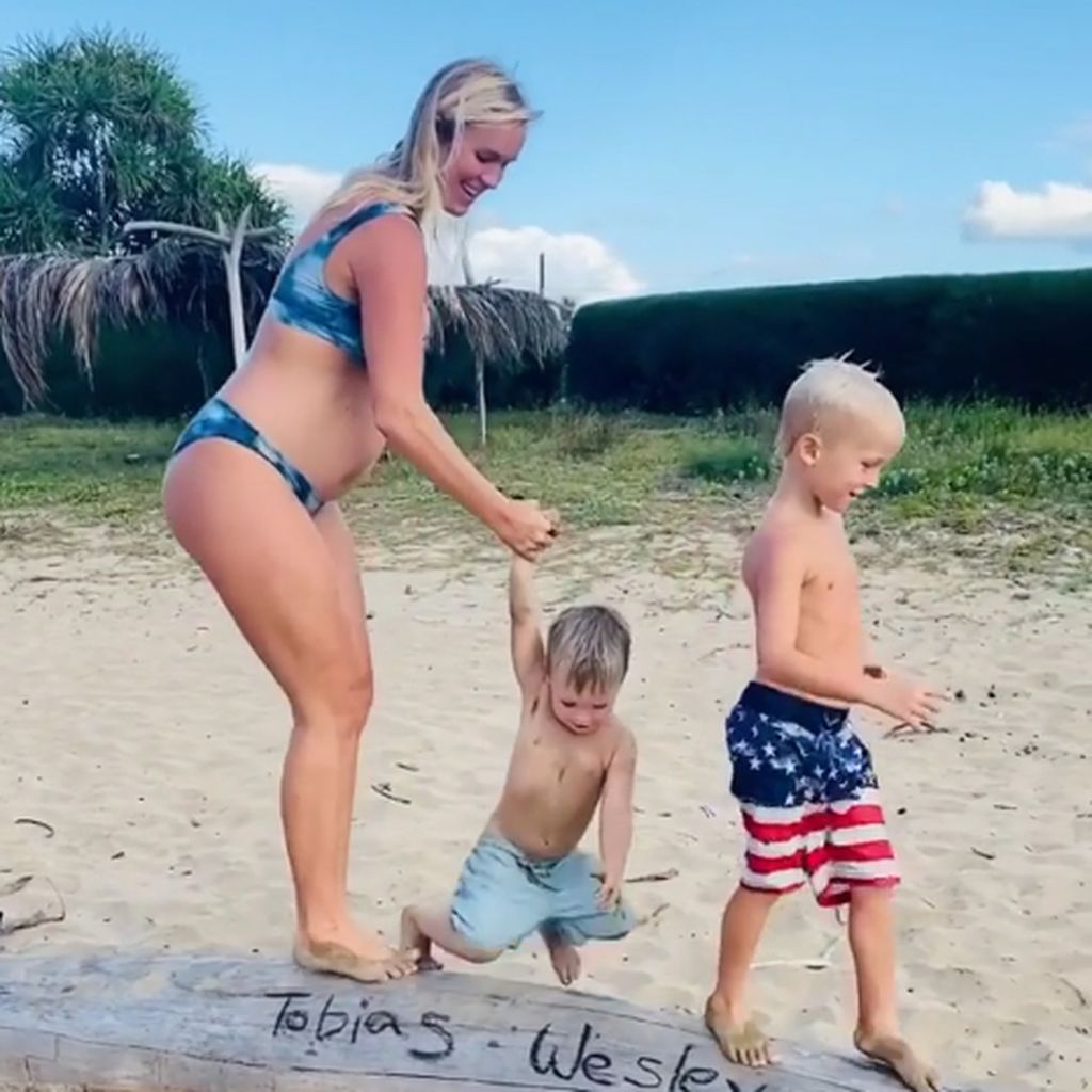 Bethany Hamilton mit ihren Kids