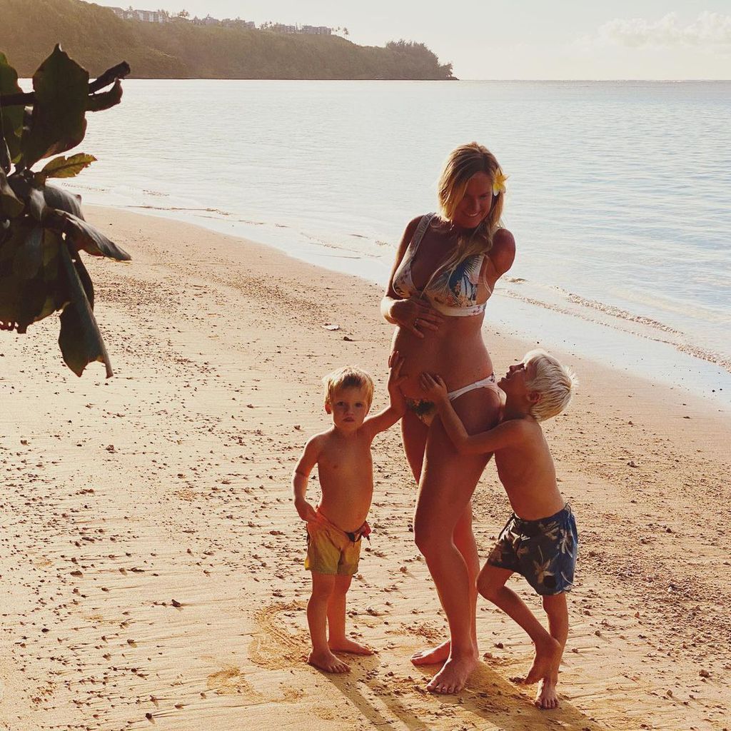 Surferin Bethany Hamilton mit ihren Söhnen
