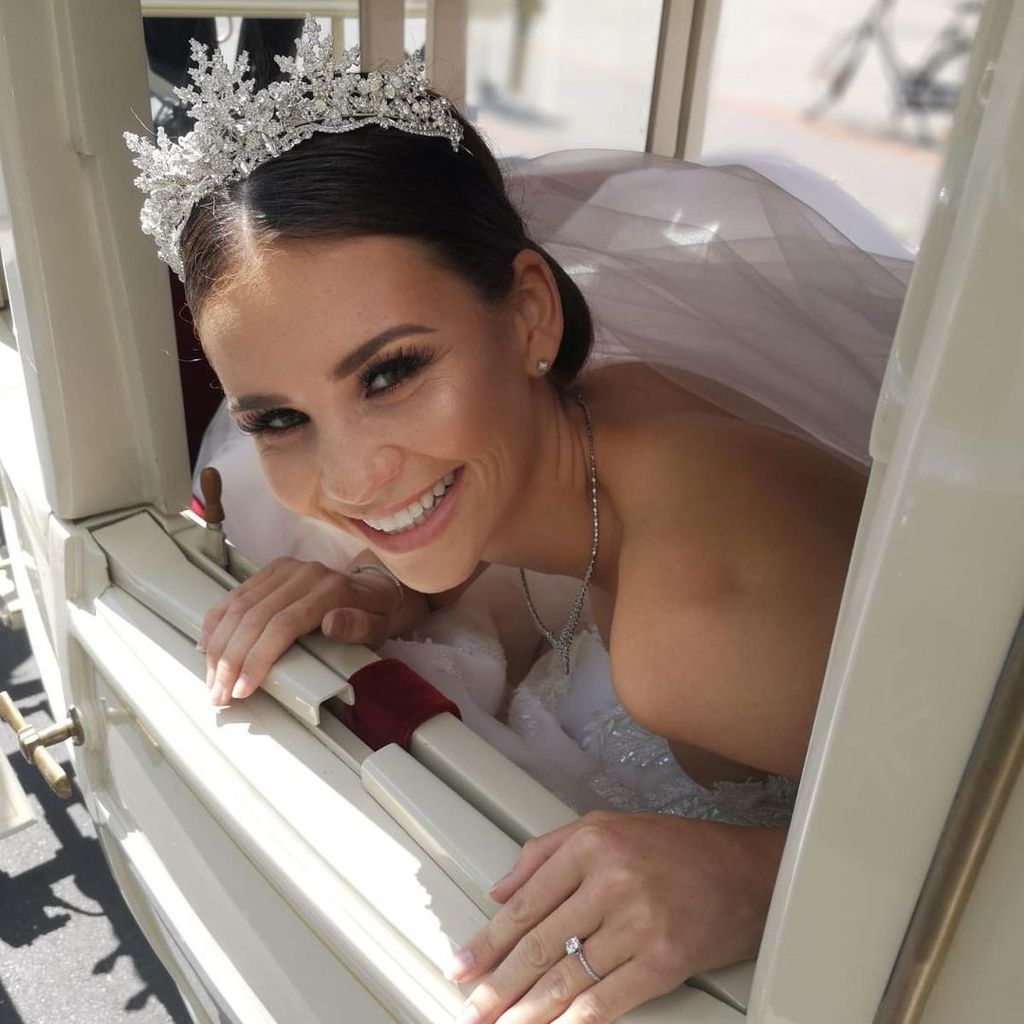 Betty Taube am Tag ihrer Hochzeit