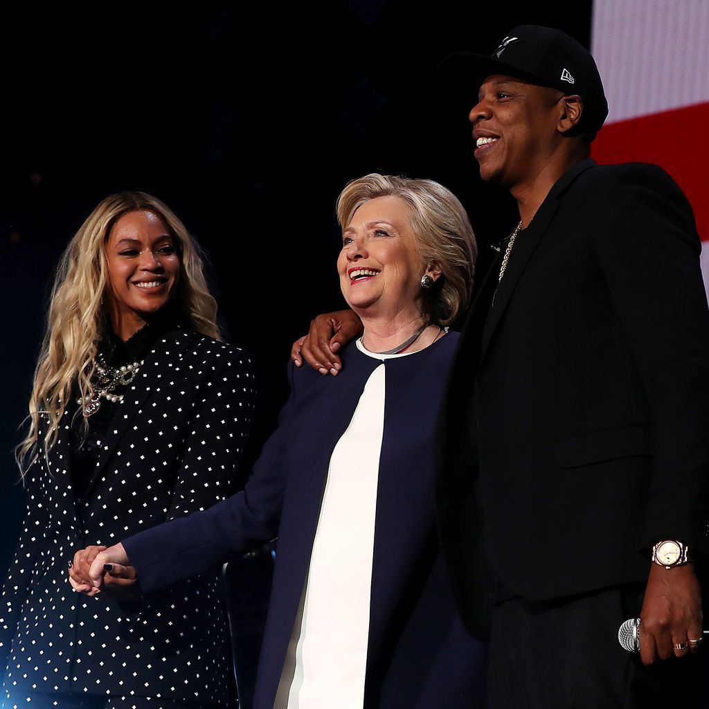 Beyoncé, Hillary Clinton und Jay-Z in Cleveland
