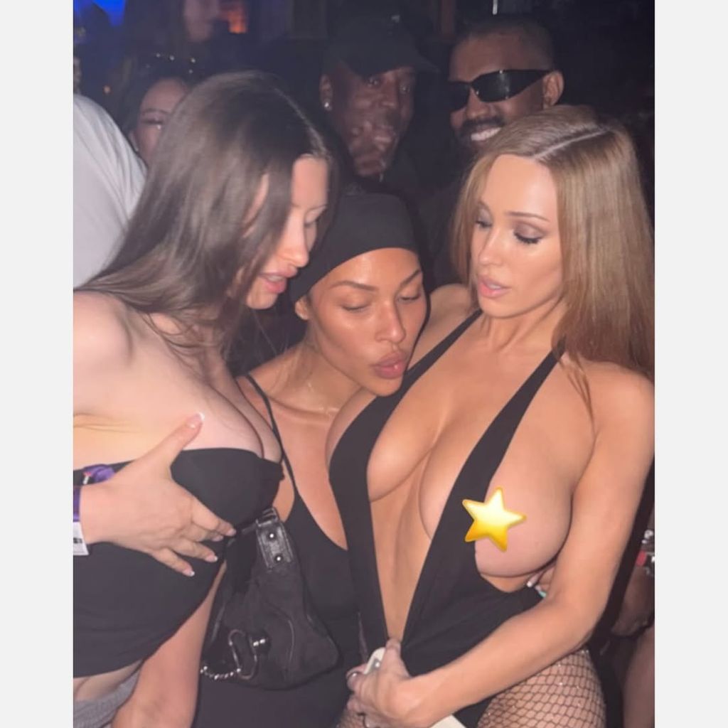 Bianca Censori im Club mit Freundinnen Honey Juju und Elizabeth Cambage auf Ibiza