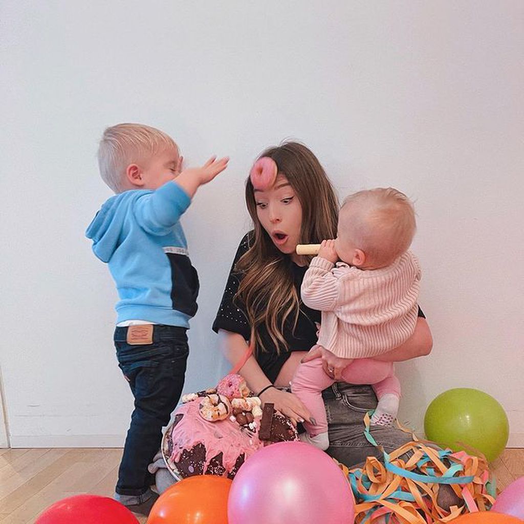 Bibi Claßen mit ihren Kids Lio und Emily