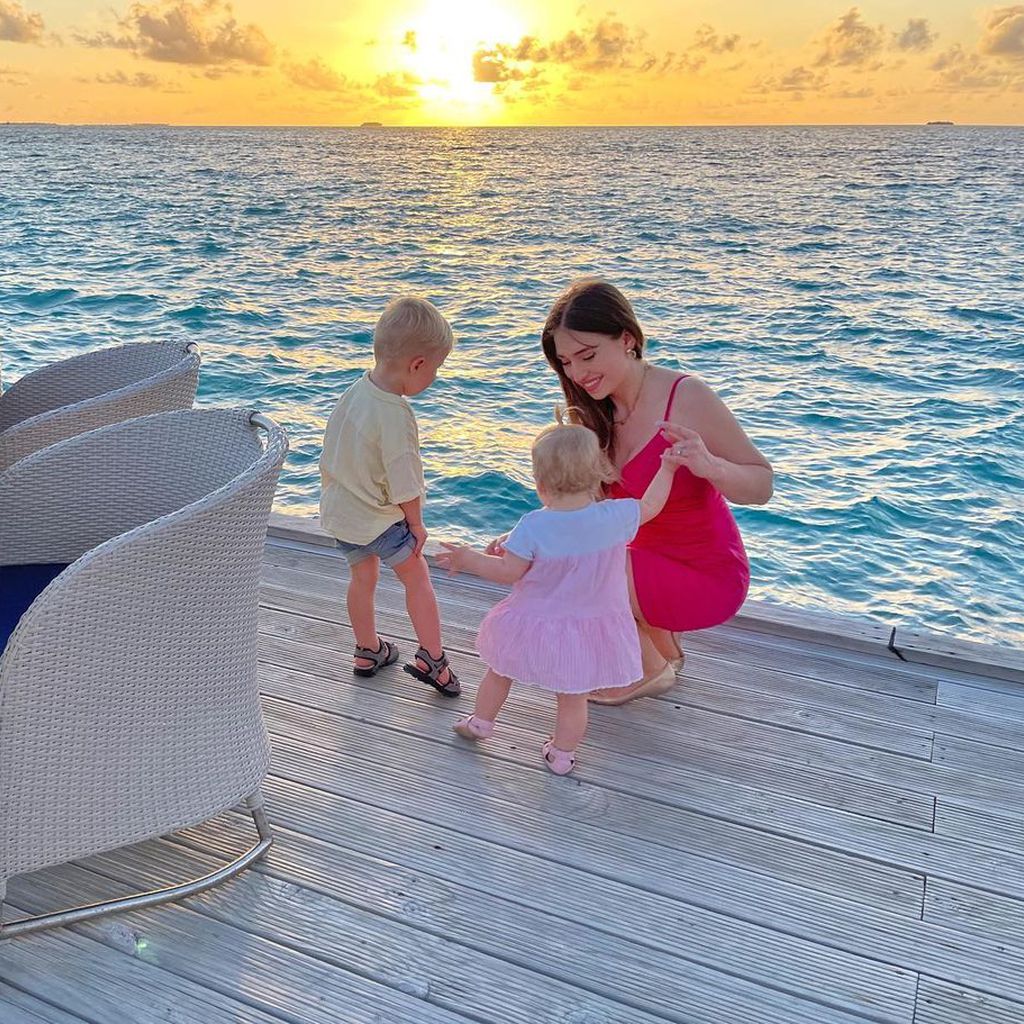 Bibi Claßen mit ihren Kindern Lio und Emily