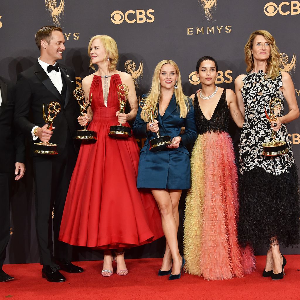 Jeffrey Nordling, Alexander Skarsgard, Nicole Kidman, Reese Witherspoon, Zoe Kravitz & Laura Dern