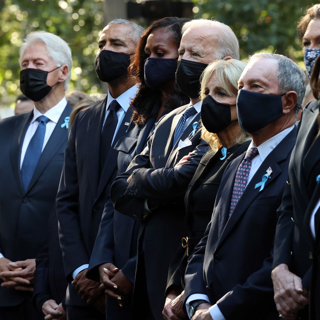 Bill Clinton, Barack und Michelle Obama, Joe und Jill Biden, Michael Bloomberg und Nancy Pelosi