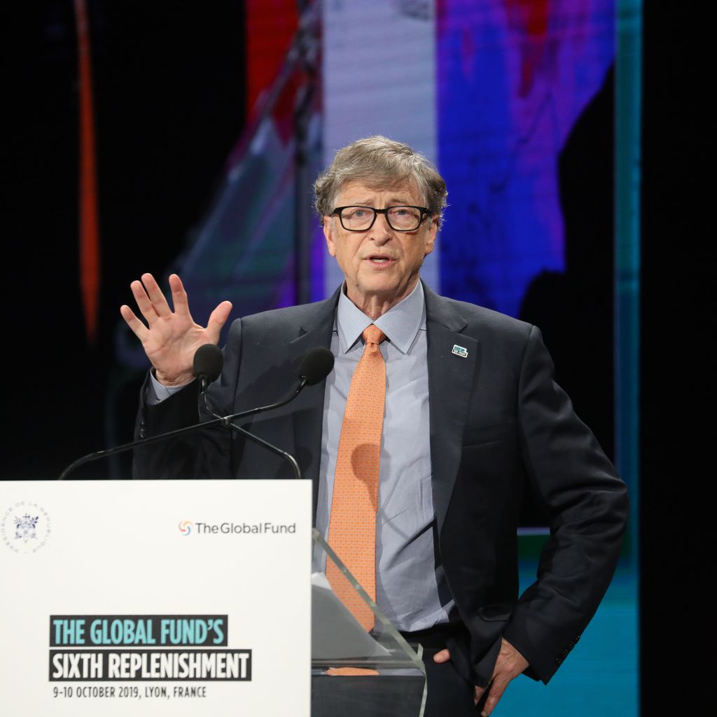 Bill Gates bei einer Konferenz in Lyon im Oktober 2019