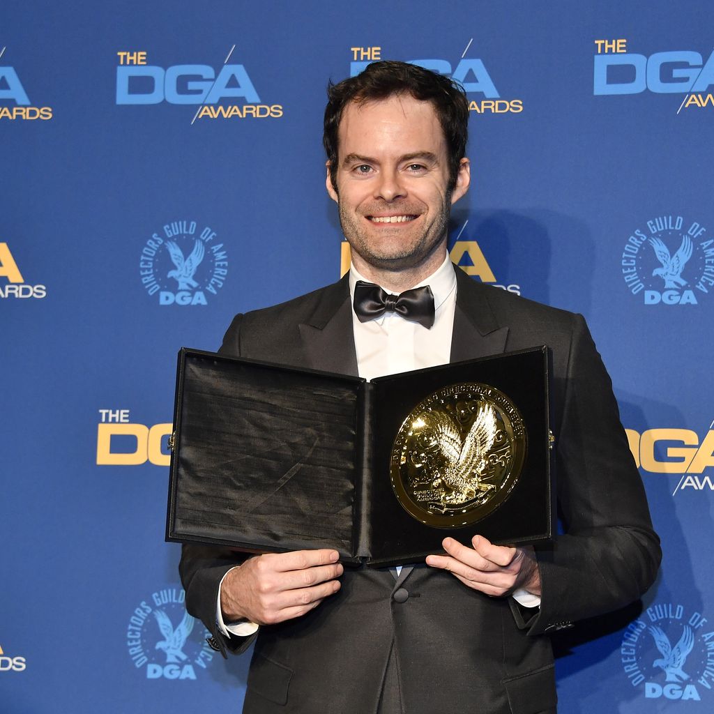 Bill Hader mit seinem Directors Guild Of America Award 2020