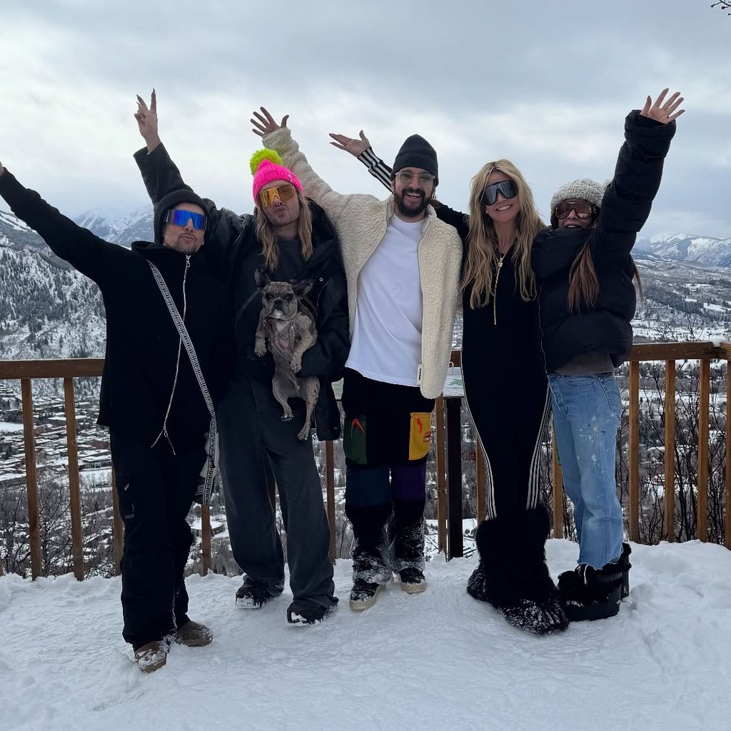 Bill Kaulitz, Tom Kaulitz und Heidi Klum, Dezember 2024