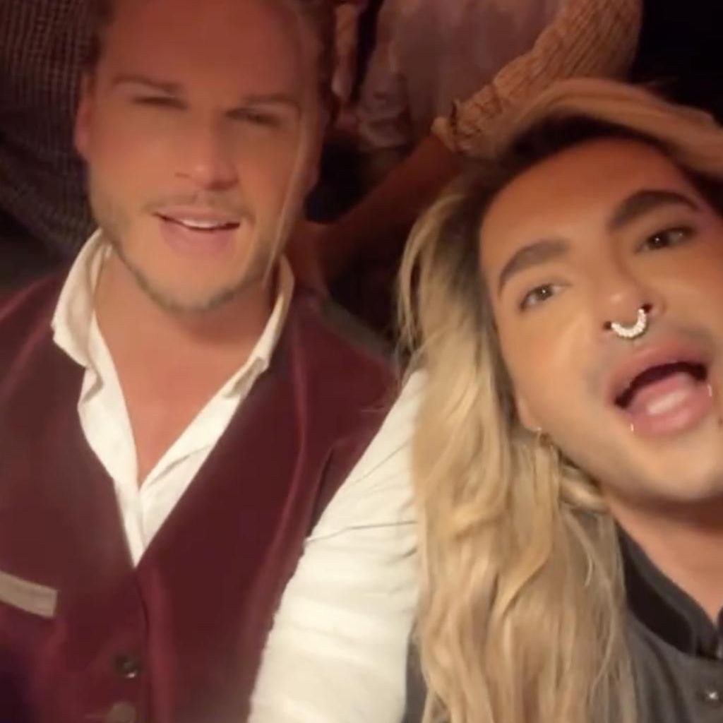 Bill Kaulitz und Rúrik Gíslason auf dem Oktoberfest