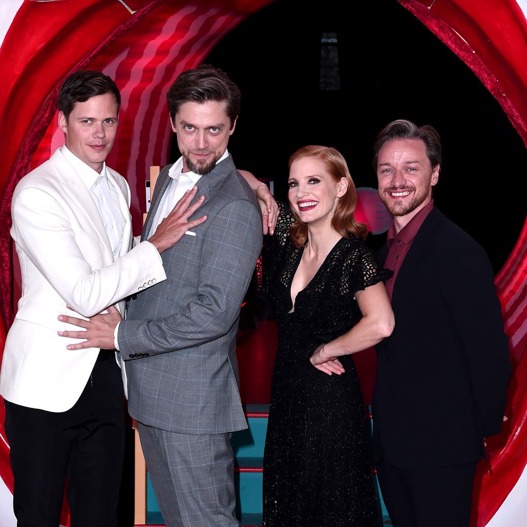 Bill Skarsgård, Andy Muschietti, Jessica Chastain und James McAvoy bei der Europapremiere von "Es 2"