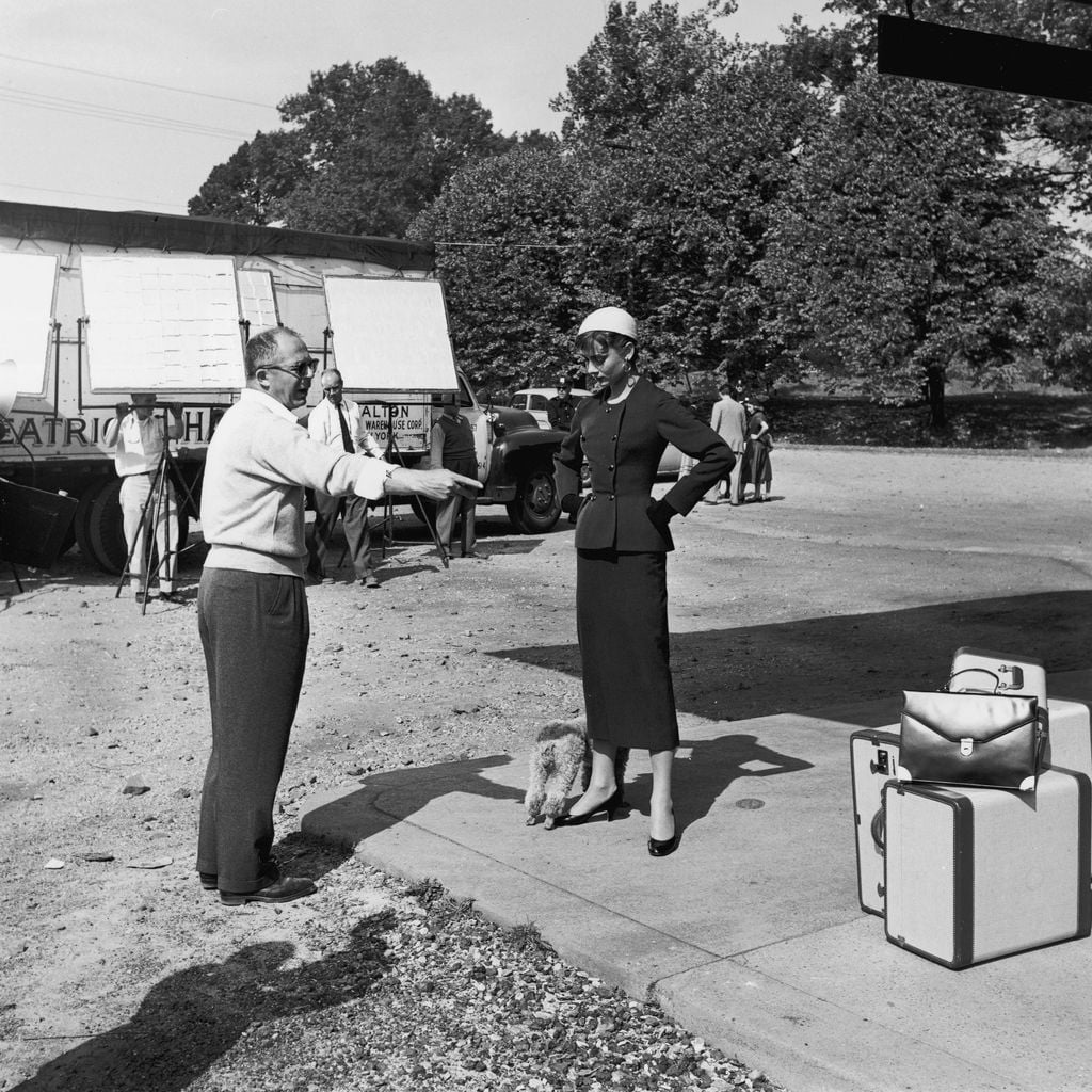 Billy Wilder und Audrey Hepburn am Set von "Sabrina", Oktober 1953