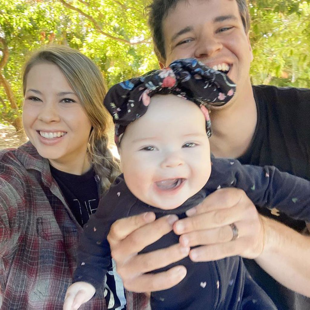 Bindi Irwin, ihre Tochter Grace und ihr Mann Chandler im September 2021