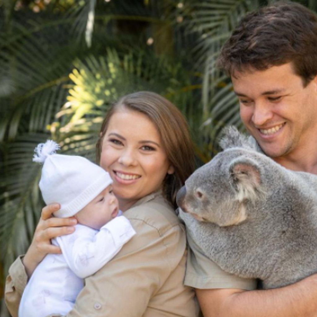 Bindi Irwin und Chandler Powell mit ihrer Tochter Grace