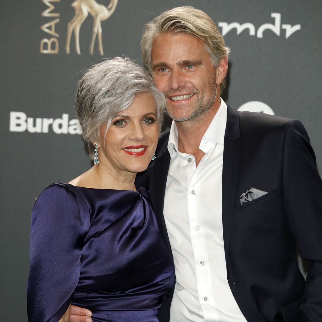 Moderatorin Birgit Schrowange und ihr Partner Frank Spothelfer beim Bambi 2017