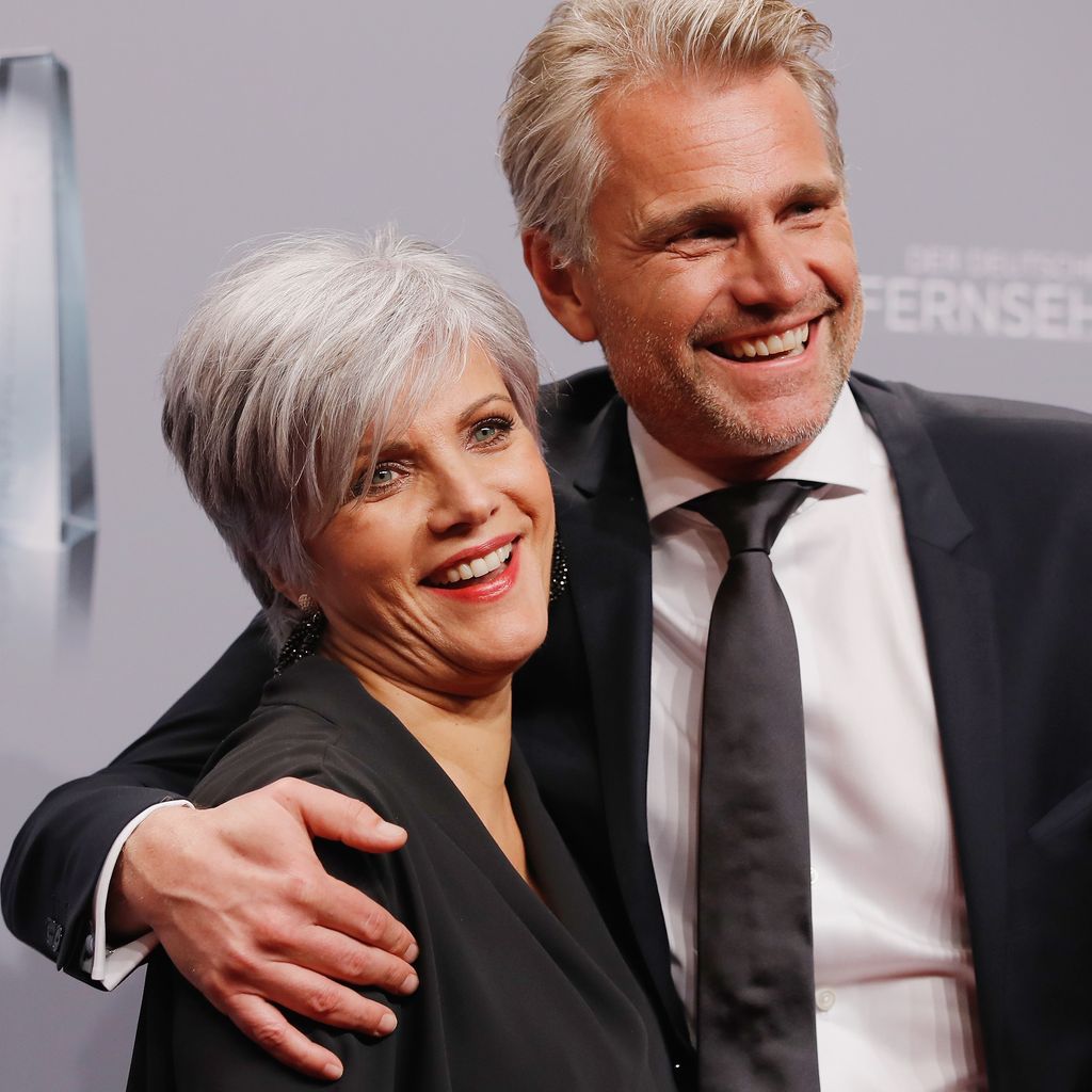 Birgit Schrowange und Frank Spothelfer beim Deutschen Fernsehpreis 2018
