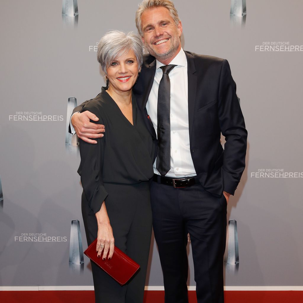 Birgit Schrowange und Frank Spothelfer beim Deutschen Fernsehpreis 2018