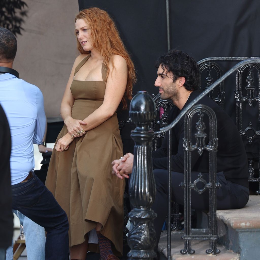 Blake Lively und Justin Baldoni am Filmset von "It Ends With Us" im Mai 2023