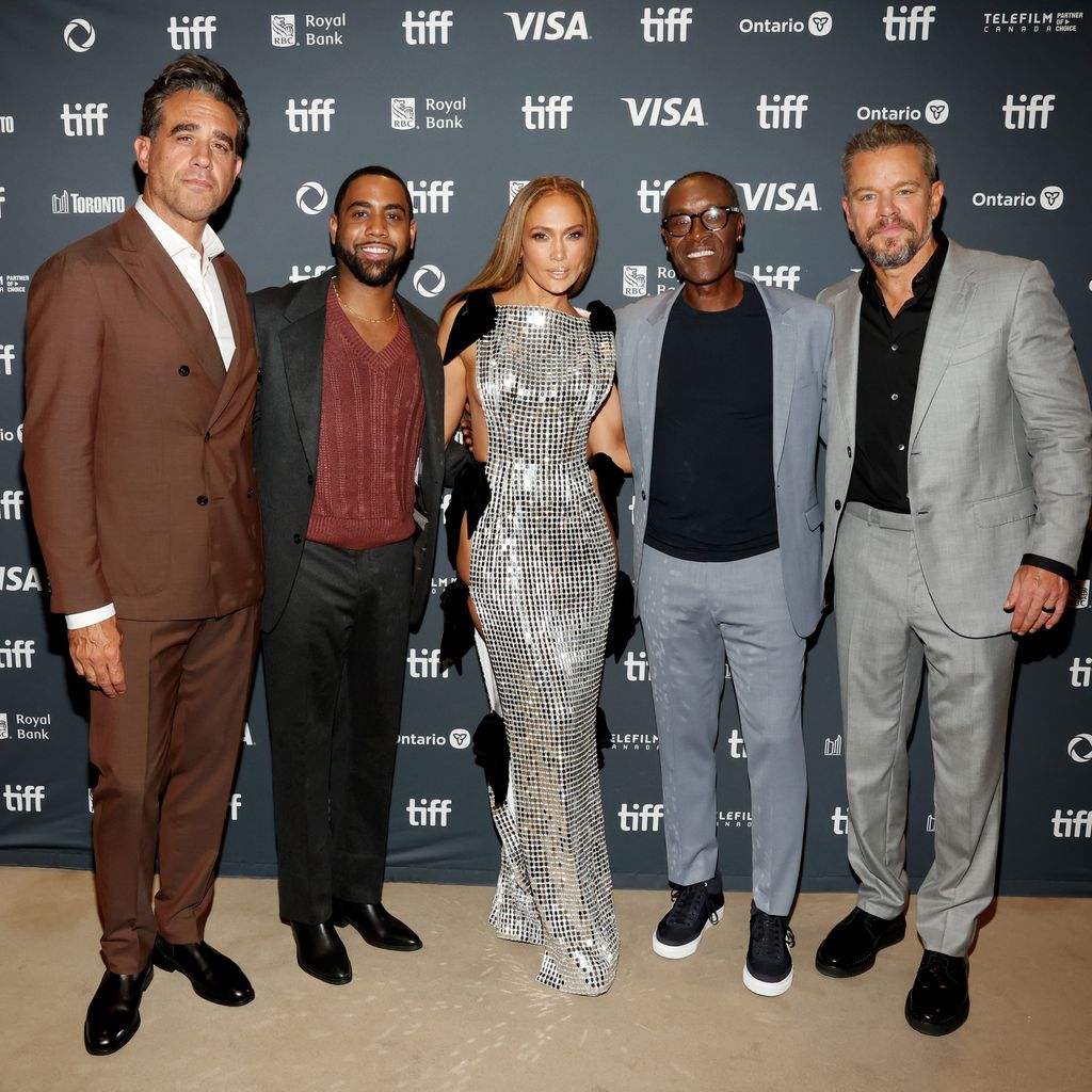 Bobby Cannavale, Jharrel Jerome, Jennifer Lopez, Don Cheadle und Matt Damon, September 2024
