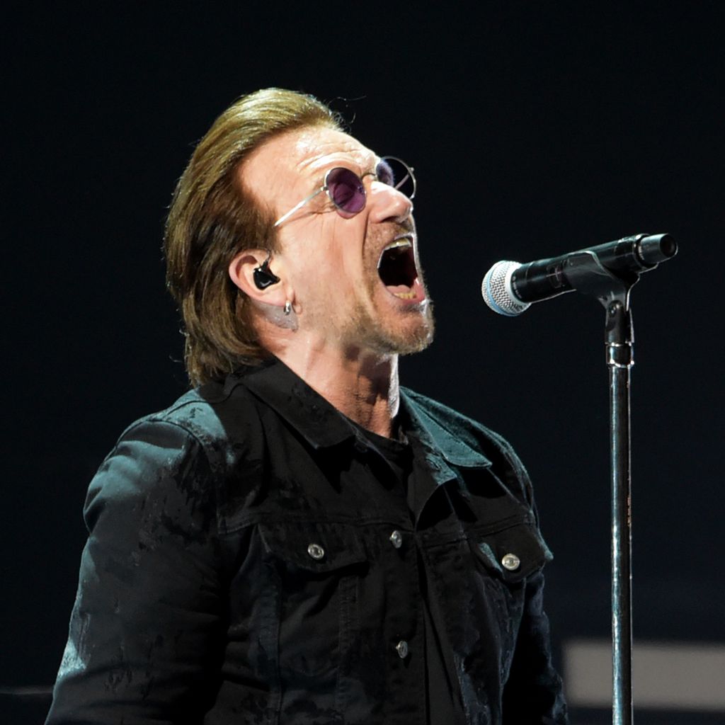 Bono bei einem Konzert in Kalifornien im Mai 2018