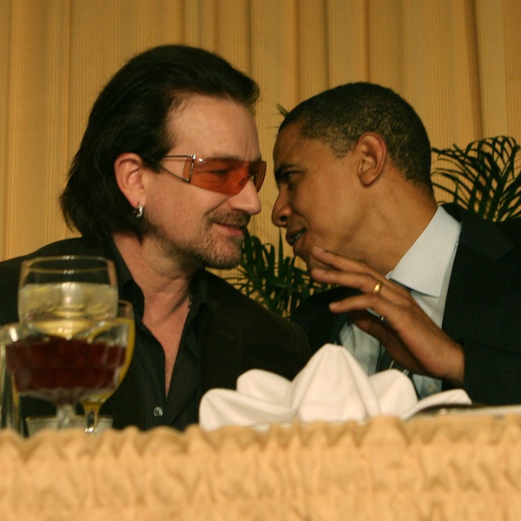 Bono und Barack Obama im Februar 2006
