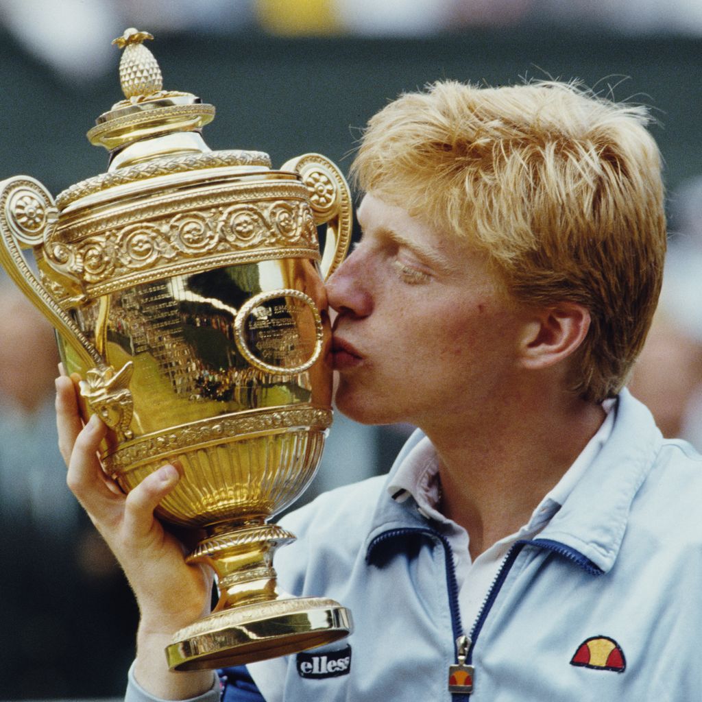 Boris Becker 1985 bei seinem Wimbledon-Sieg in London