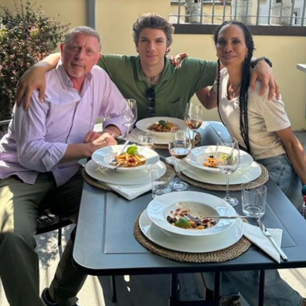 Boris Becker mit seinem Sohn Elias und seiner Ex-Frau Barbara