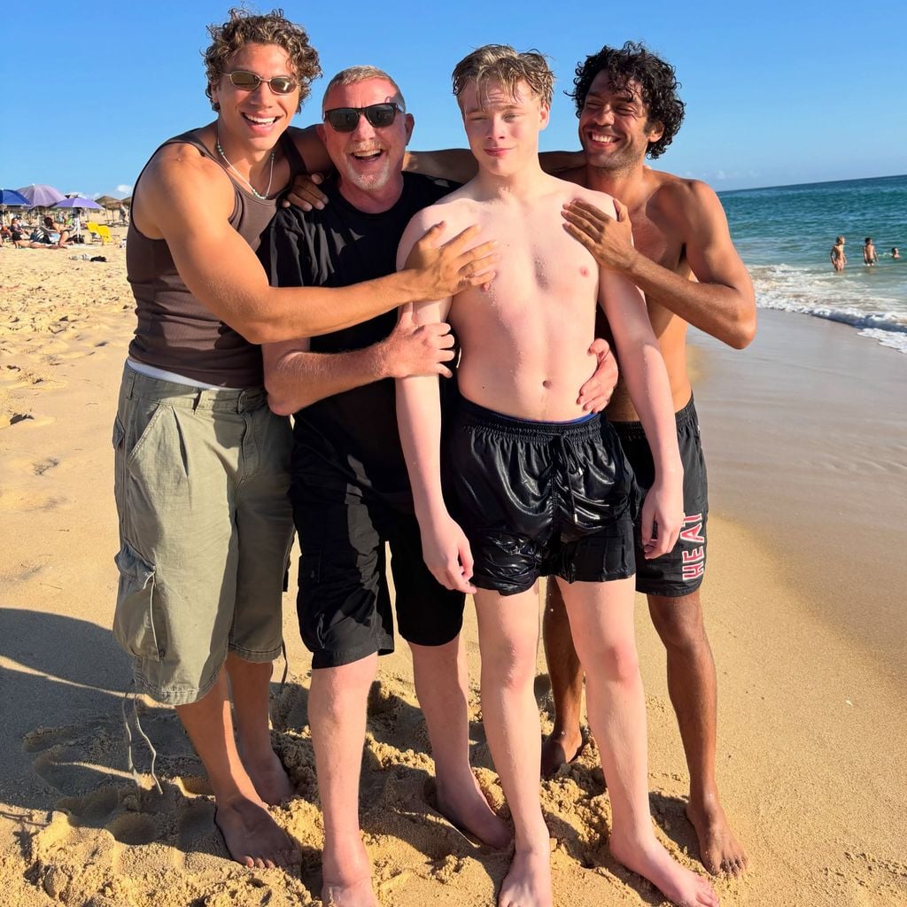 Boris Becker mit seinen Söhnen Elias, Amadeus und Noah
