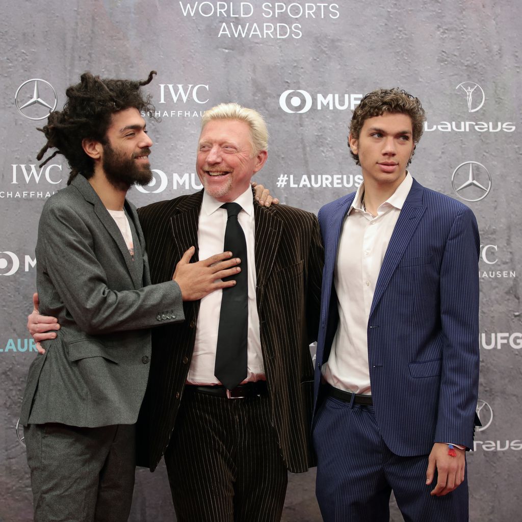 Boris Becker mit seinen Söhnen Noah und Elias