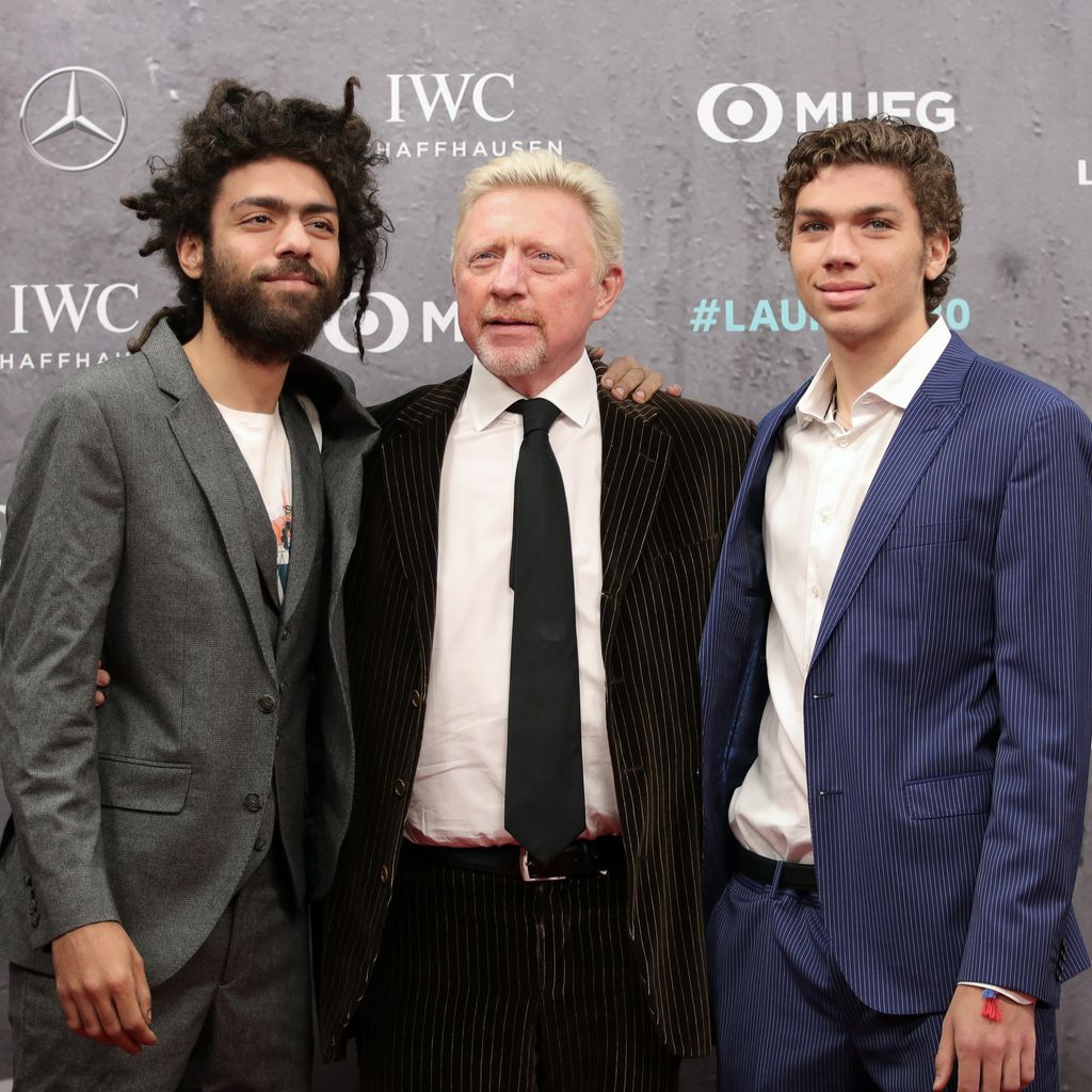 Boris Becker mit seinen Söhnen Noah und Elias Becker