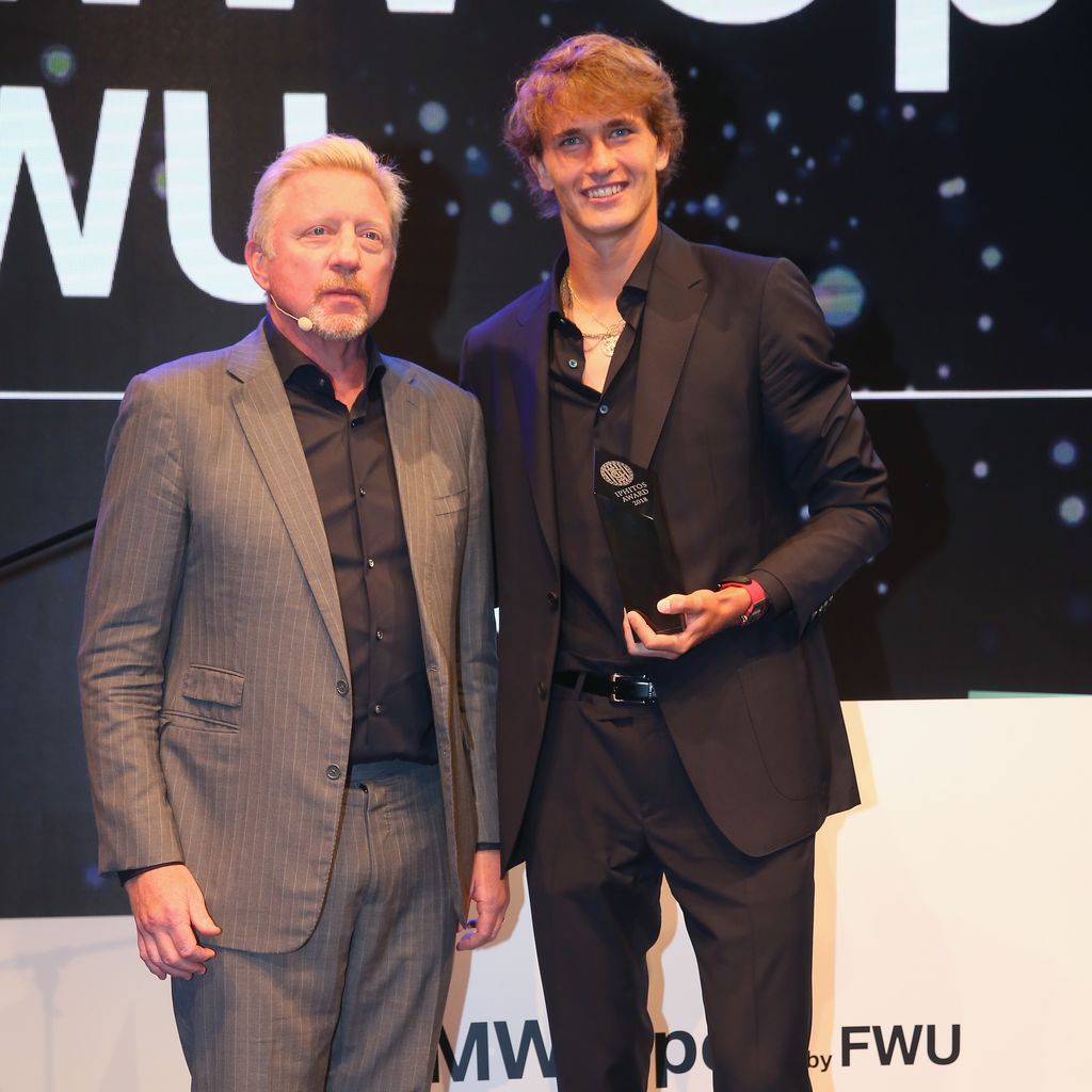 Boris Becker und Alexander Zverev im April 2018