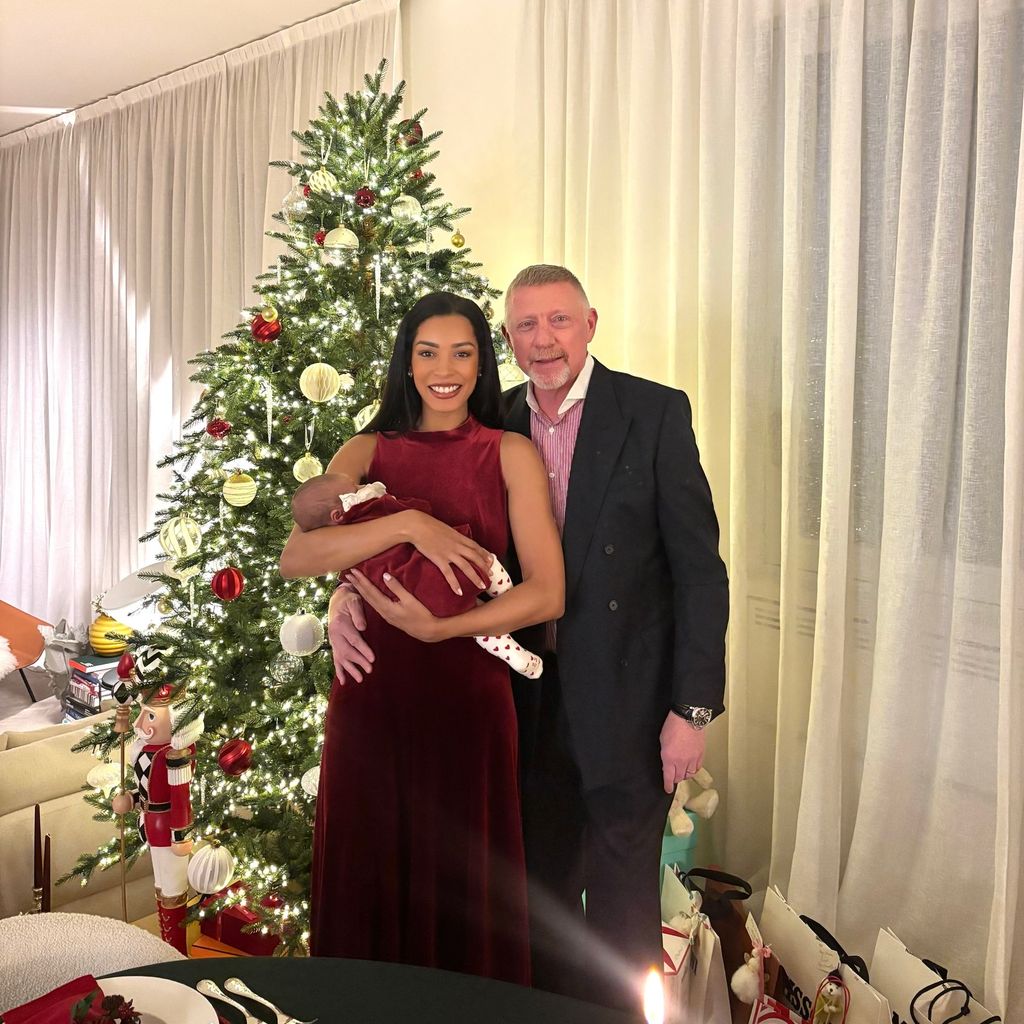 Boris Becker und Lilian de Carvalho Monteiro mit ihrer Tochter