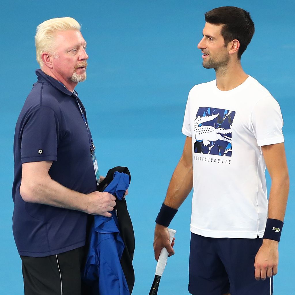 Boris Becker und Novak Djokovic, 2020