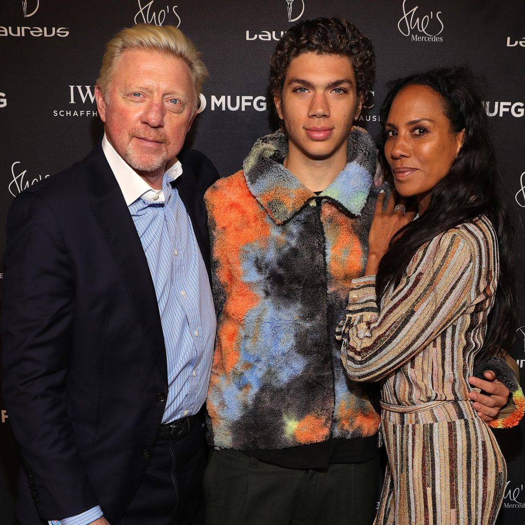 Boris, Elias und Barbara Becker im Februar 2020