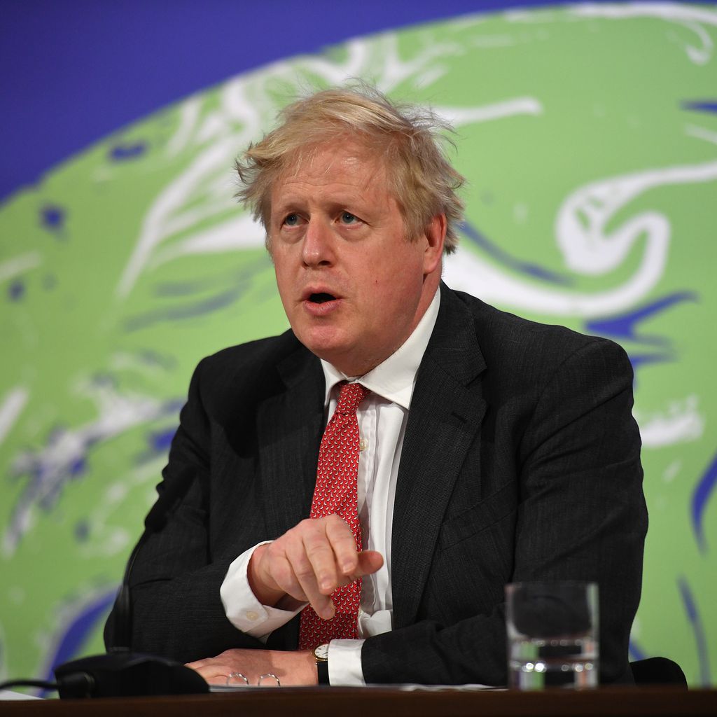 Boris Johnson beim virtuellen Klimagipfel im April 2021