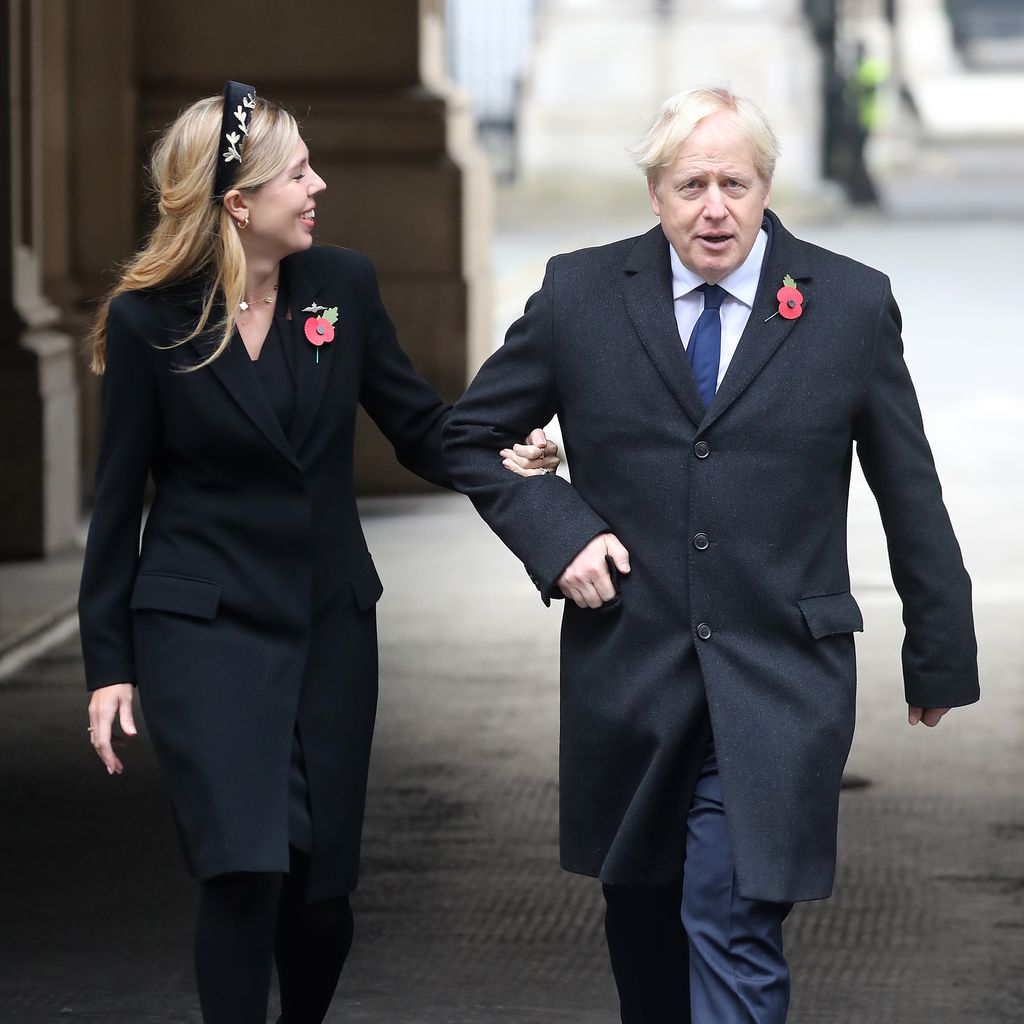 Boris Johnson und Carrie Symonds zum National Service of Remembrance 2020
