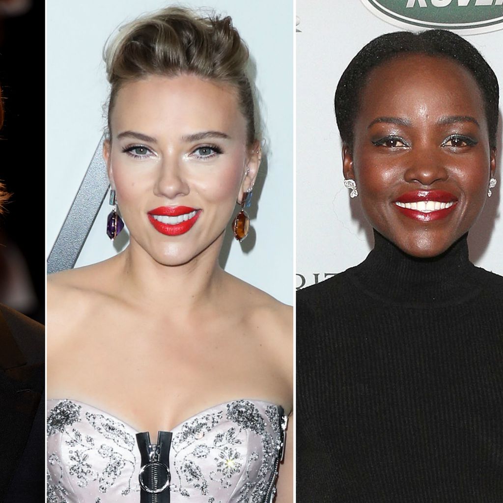 Brad Pitt, Scarlett Johansson, Lupita Nyong'o, Dezember 2019